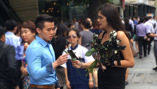 Singaporeans Clad in Black to Fight the Stigma of Being Single on Valentine's Day