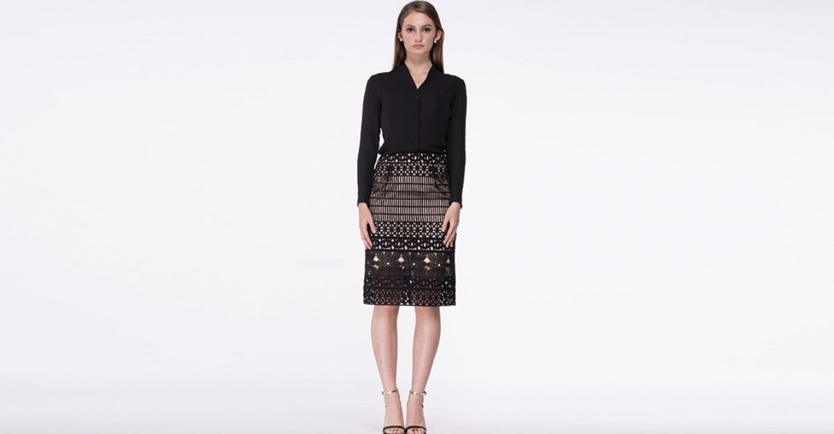 Jo Kilda Black Crochet Skirt