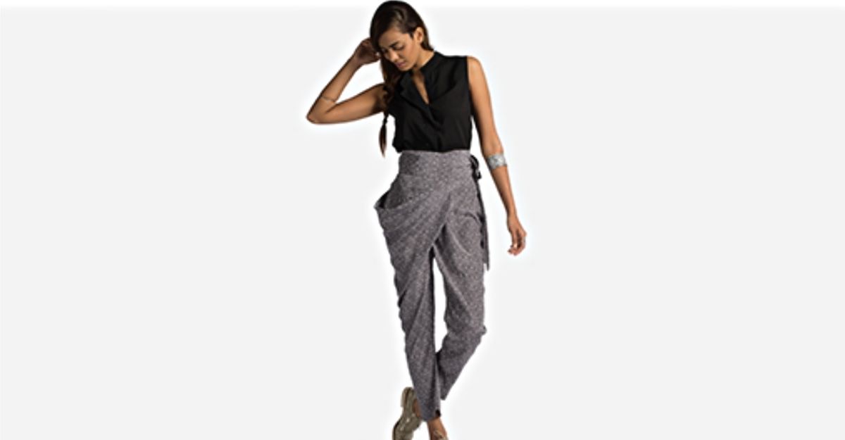 The sideswept dhoti