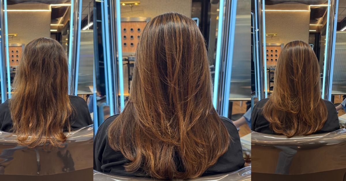 Before and After, Sugar Lamination and 15-Step TrichoFusion Hair Service