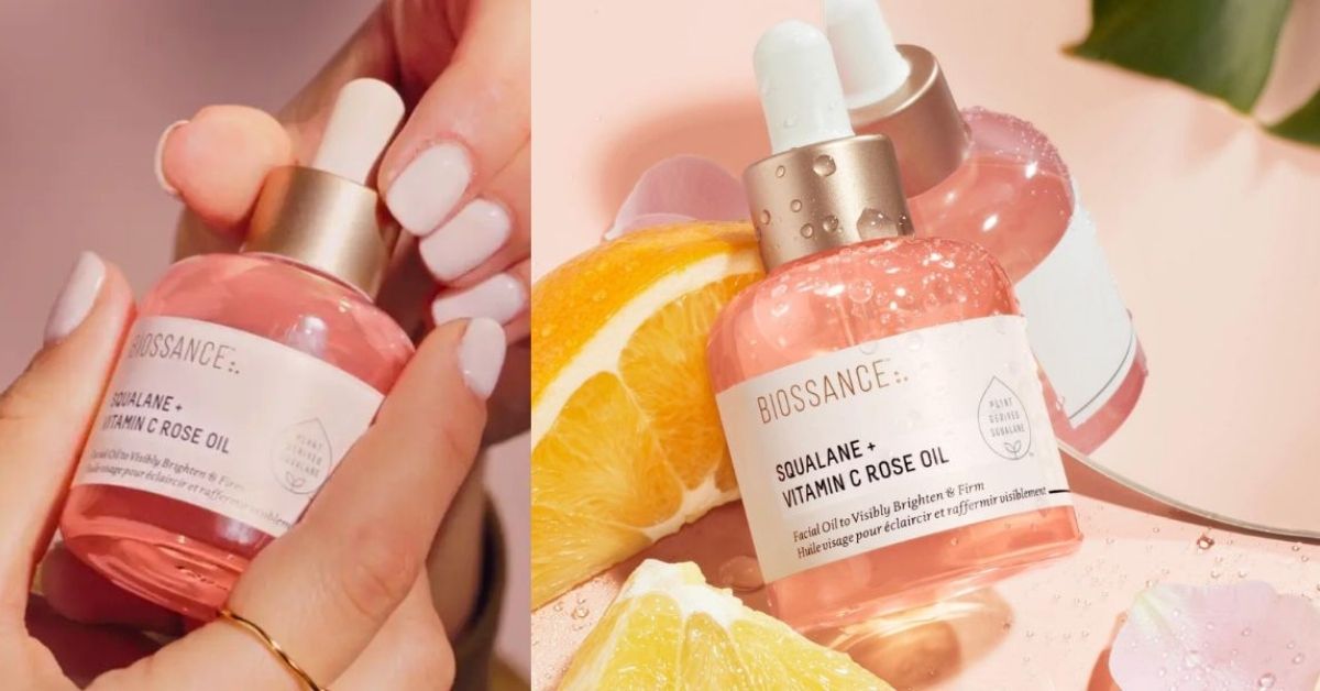Biossance Squalane + Vitamin C Rose Oil - Lightweight Face Oil