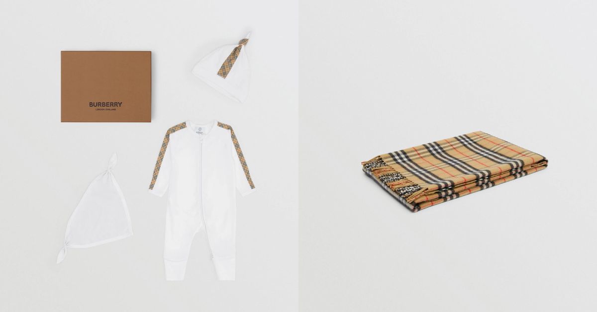 burberry - designer baby gift set