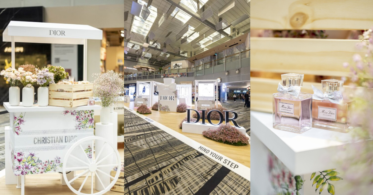 Christian Dior Pop-Up at Changi Airport - Immersive Floral Shopping Experience 