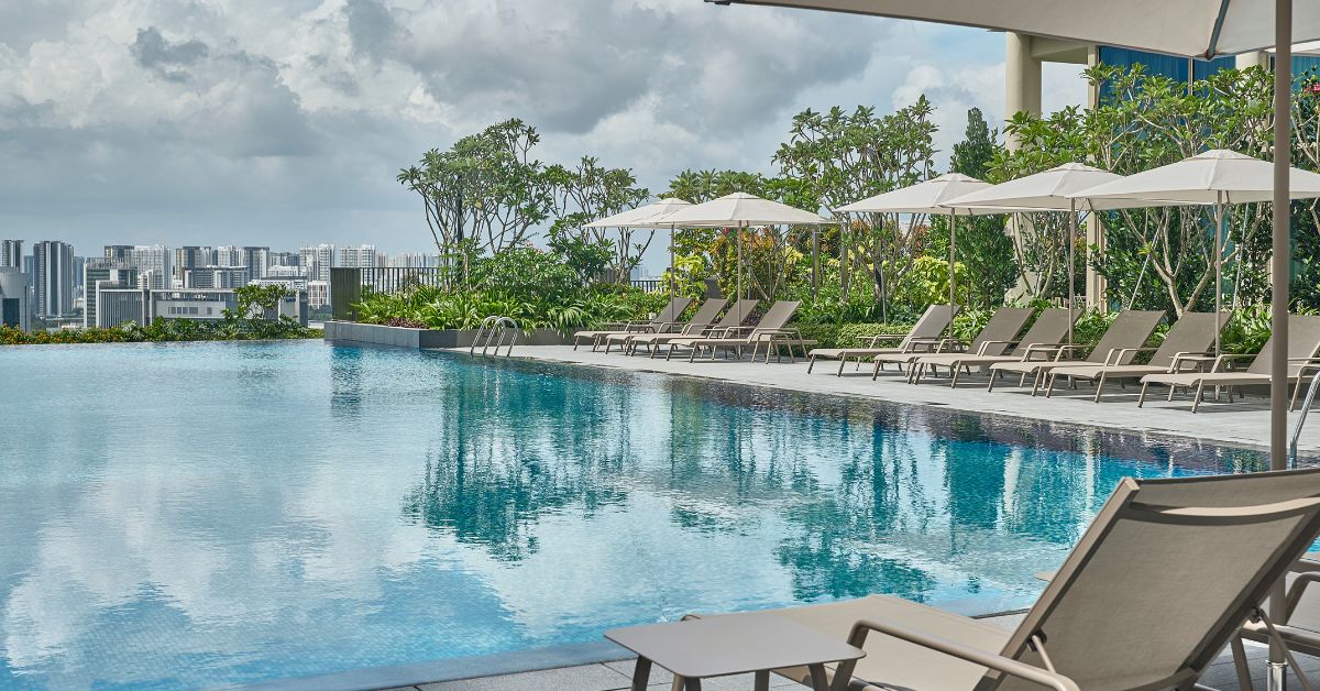 Unwind at their Infinity Pool and Break a Sweat at Their Fitness Corner