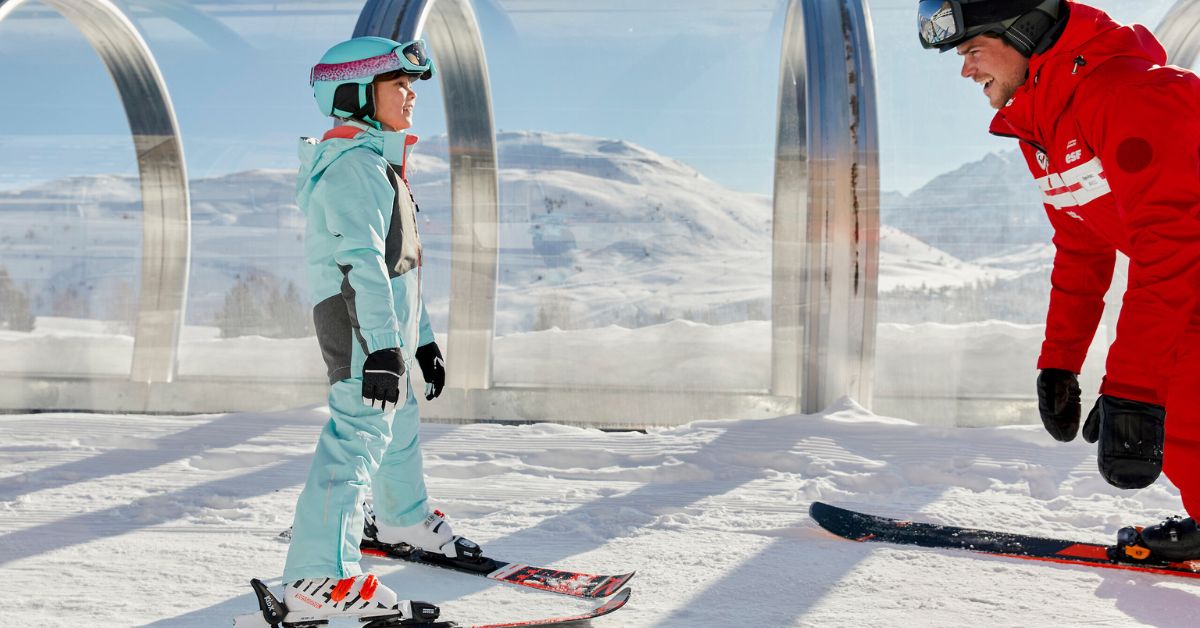 kids ski lessons french alps - club med 