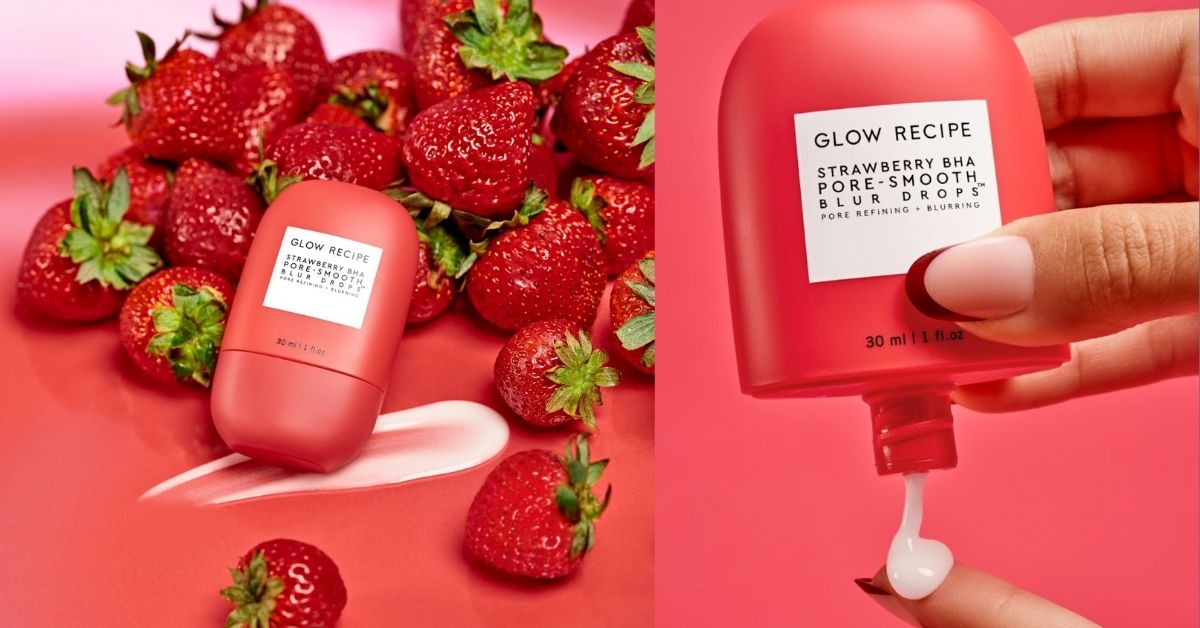 Glow Recipe Strawberry BHA Pore-Smooth Blur Drops beauty products