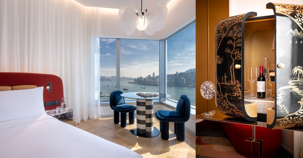 Harbour King Suite at Mondrian Hong Kong with harbour bay views