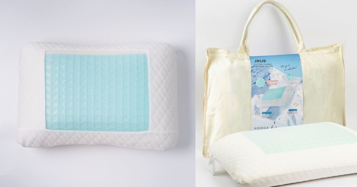 Hooga Jrue Ice Gel Classic Memory Pillow – Cooling Memory Foam Pillow For Warm Weather
