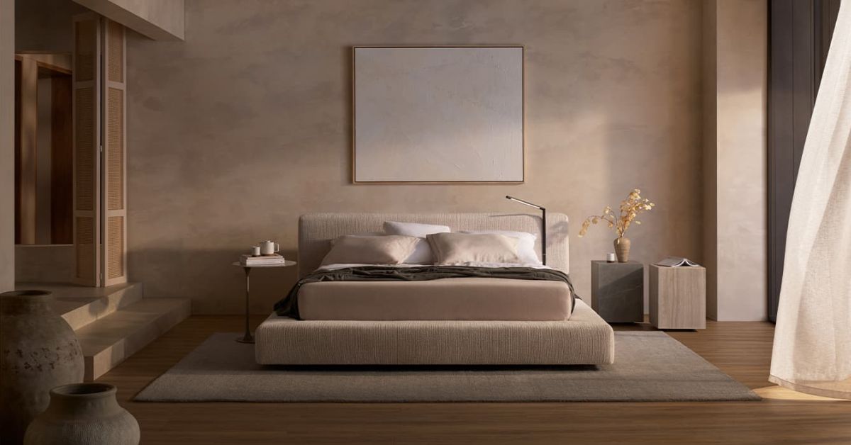 King Living Jasper Bed - Luxury Bed Frame with Hidden Storage