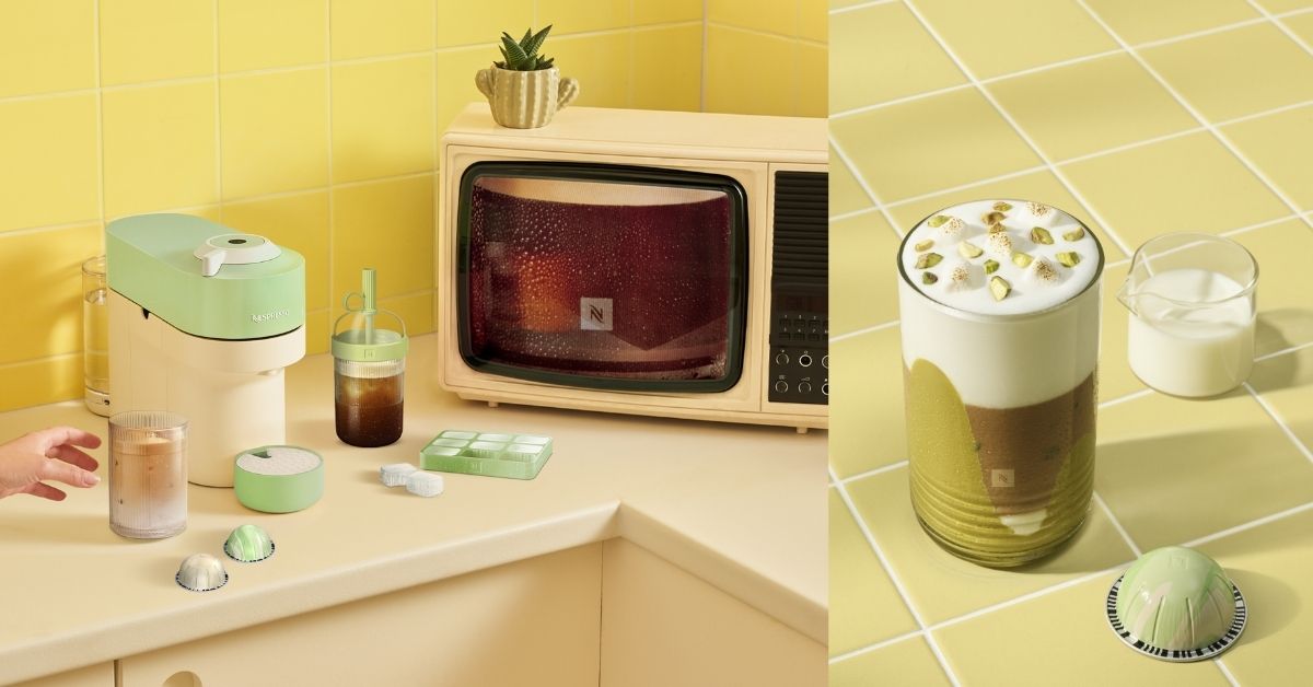 Nespresso Summer 2025 Collection - Limited-Edition Pistachio Vanilla Flavour + Pistachio Vertuo Pop Machine