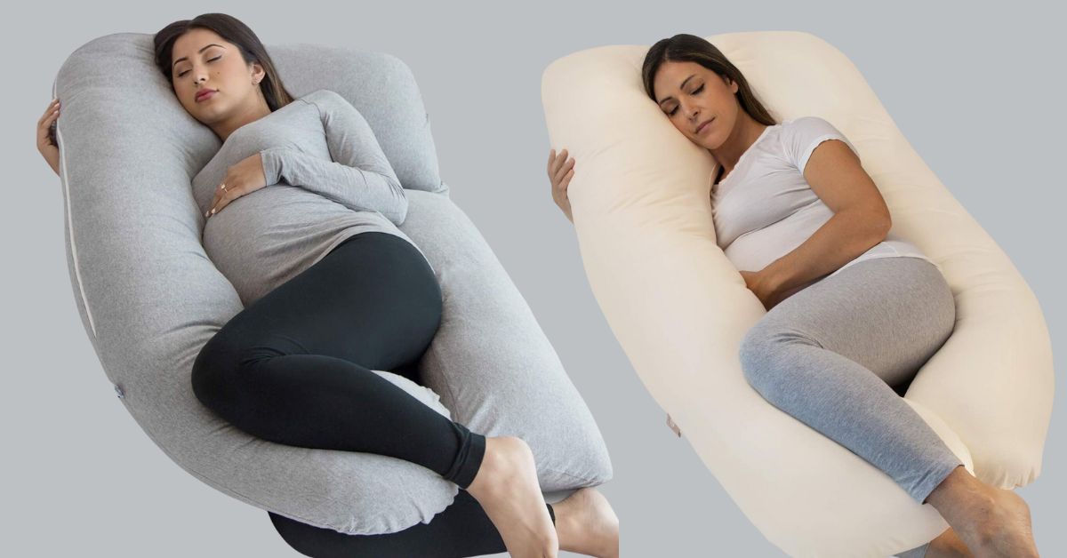 PharMeDoc Organic Pregnancy Pillow - For Pregnant Women, Post-Surgery or Extra Support