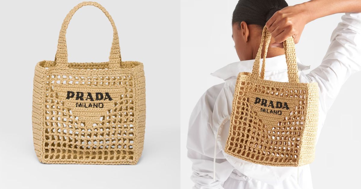 Prada Small Crochet Tote Bag