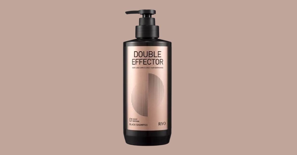 Ryo Double Effector Black Shampoo - Colour Depositing Shampoo With Darkening Effect