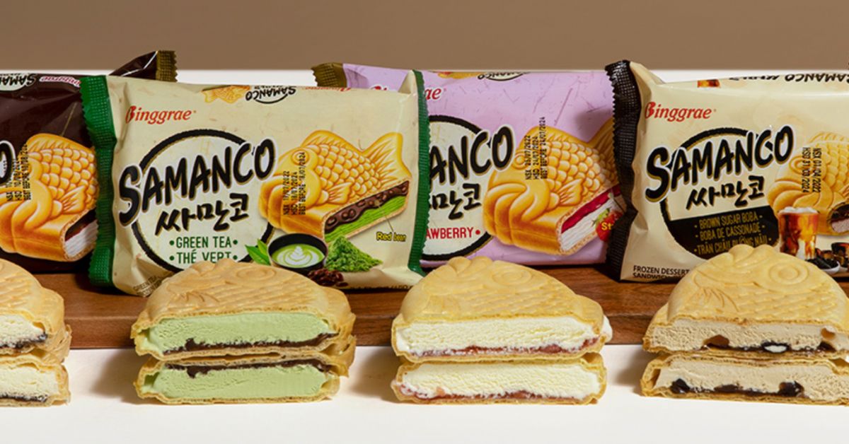 Samanco - Korean Fish Shaped Ice Cream Sandwich