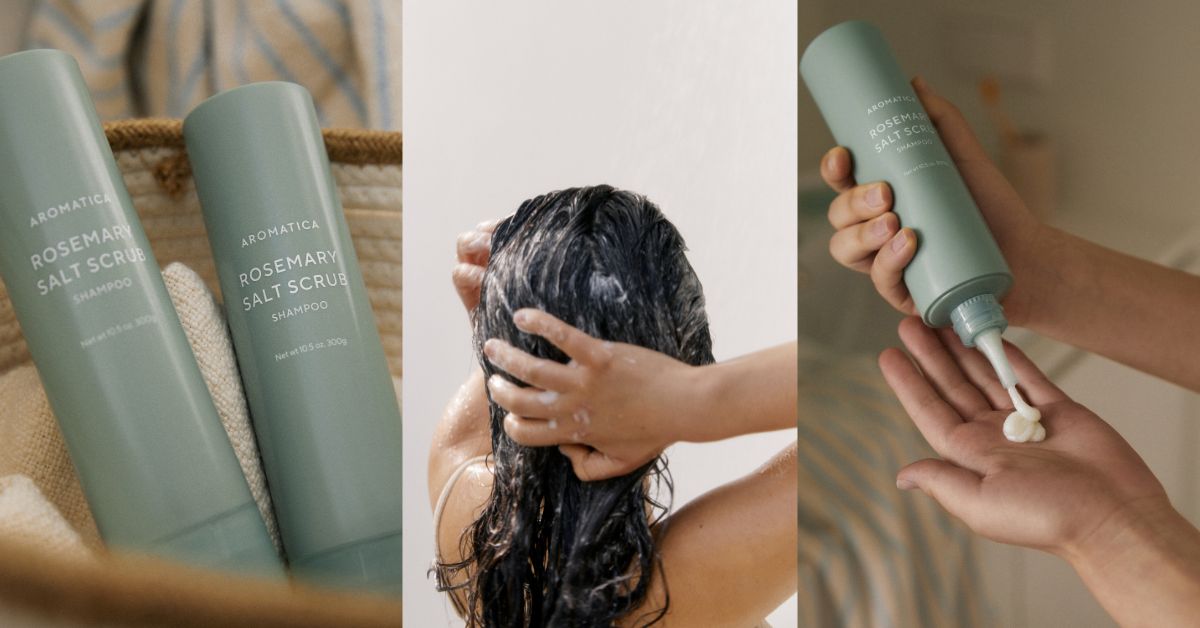 Aromatica Scalp Scrub Shampoo - 3-In-1 Daily Scaling Shampoo for Dry Scalp