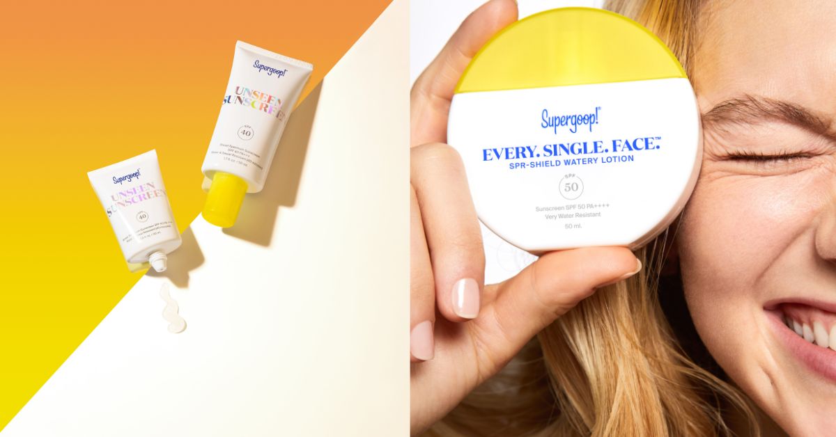 Supergoop! Every Single Face SPR-Shield Watery Lotion SPF 50 and Unseen Sunscreen