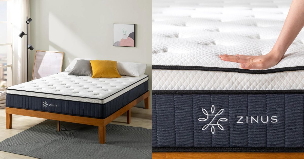 Zinus Orthopedic Supreme Zero-Motion Memory Foam and Latex Mattress - Soft and Luxurious Mattress