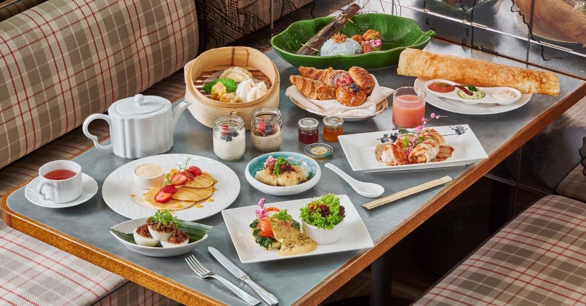 The breakfast buffet Ritz Carlton Singapore