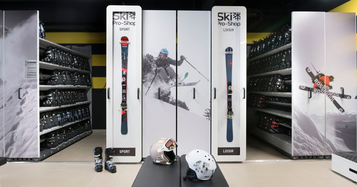 professional ski grade equipment for rent on alps ski resort - club med